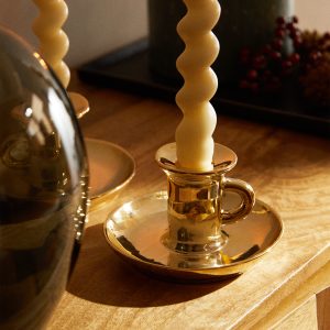 Golden porcelain Candle
